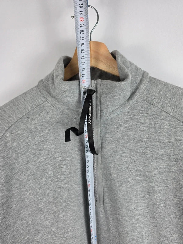 C.P. Company Grey Half-Zip Lens Sleeve Jumper – Size M