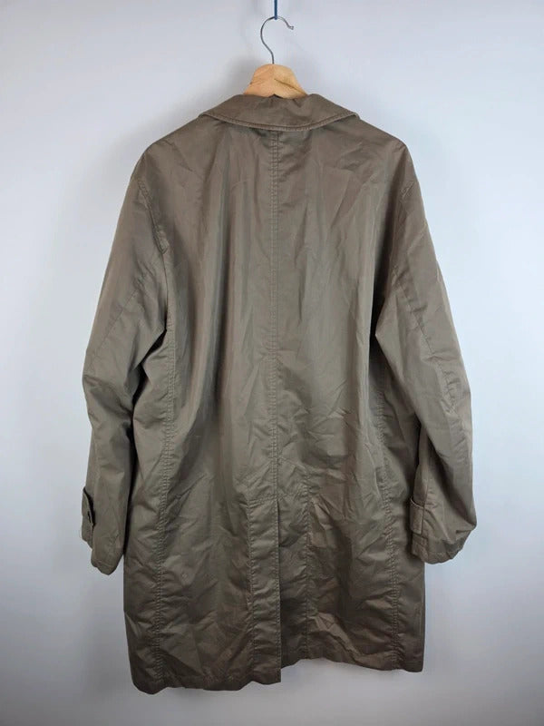 Burberry London Trench Coat Beige Khaki Men Size 52 - Large