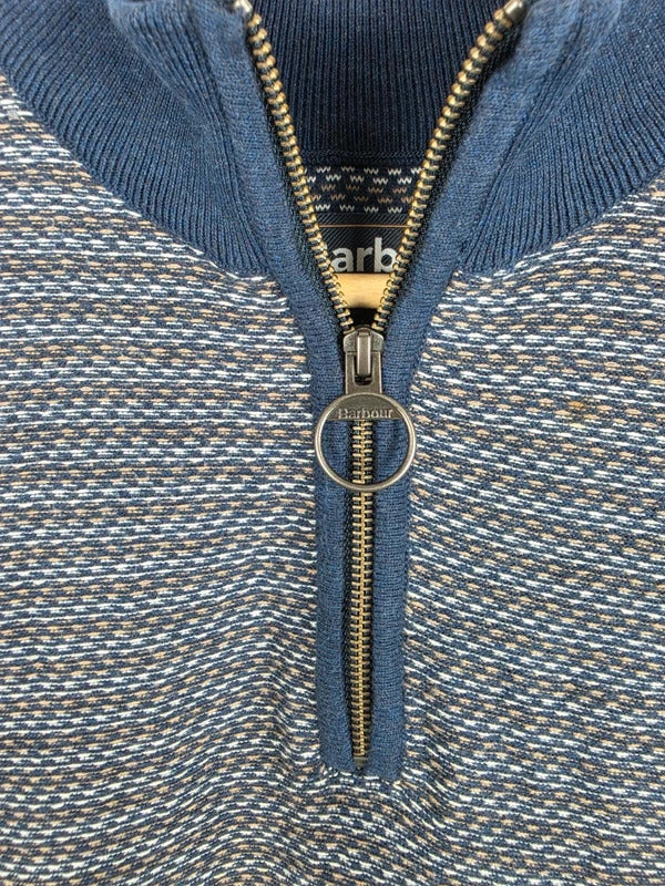 Barbour Jacquard 1/4 Zip Knit Jumper – Size L