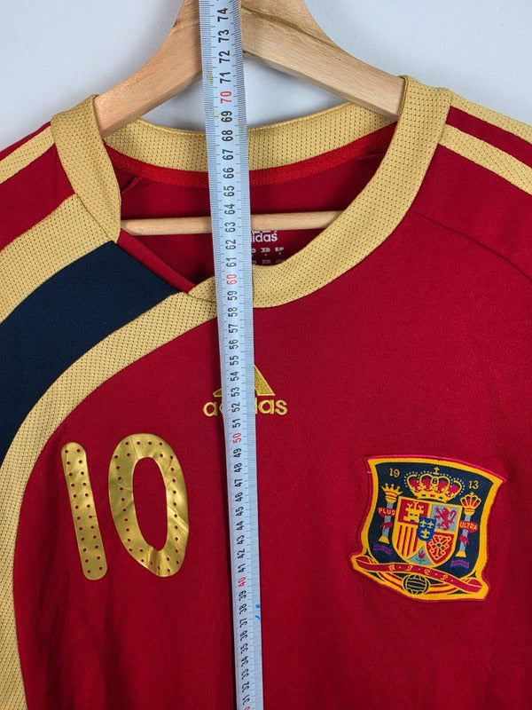 Vintage Spain 2008 Long Sleeve Home Shirt - #10 Fabregas - Size M