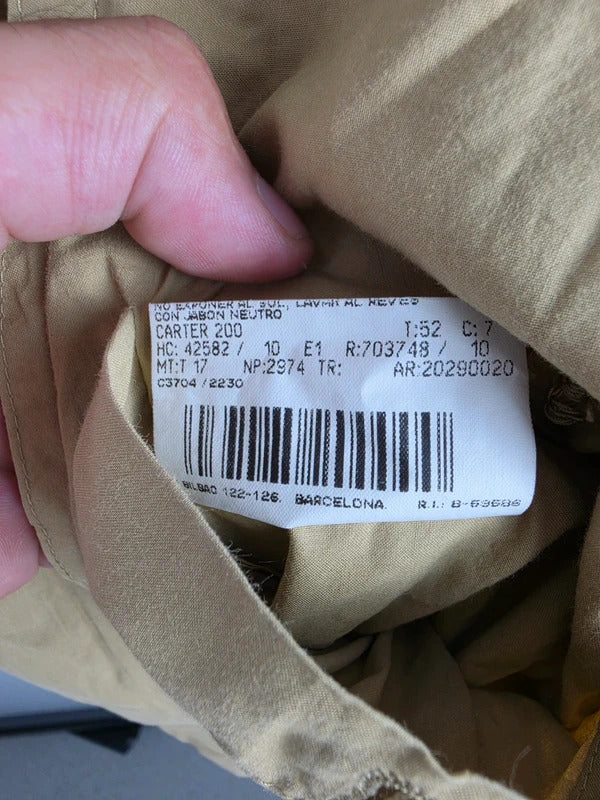 Burberrys Vintage Khaki Cotton Blend Harrington Jacket – Size 52 (fits XL)