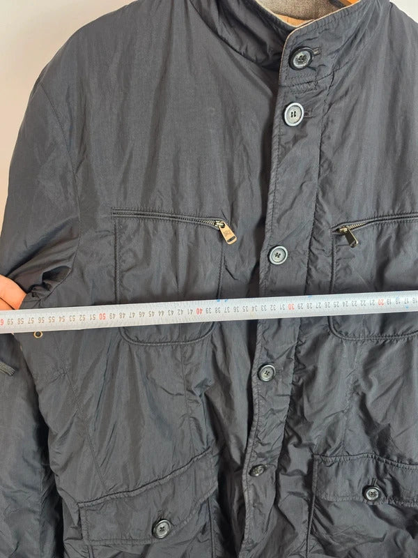 Vintage Burberry London Field Jacket Nova Check Lined Utility Coat Black Size L