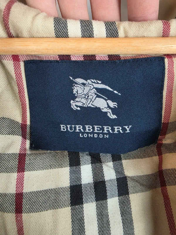 Burberry London Nova Check Lined Hooded Jacket Beige Size 40 Medium