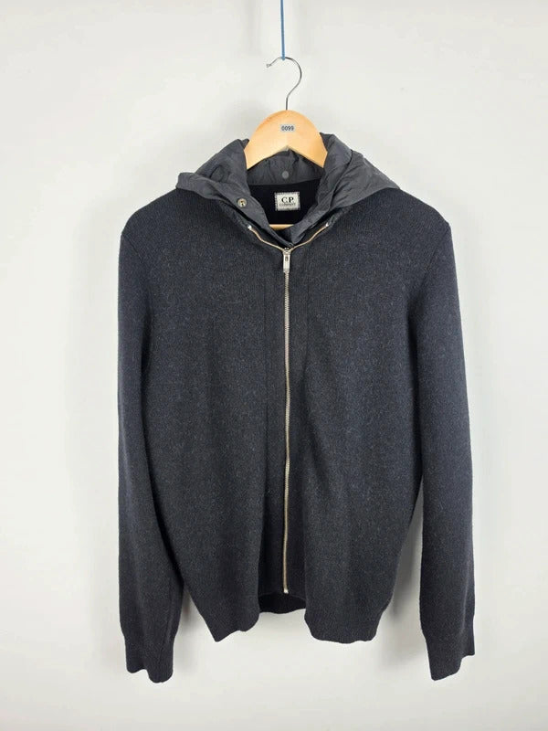 Vintage C.P. Company AW08 Alpaca Blend Full-Zip Knit Jacket, Dark Navy – Size 50 (L)