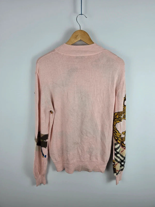 Burberry Pale Pink Mallard Duck Chain Knit Jumper – Size S