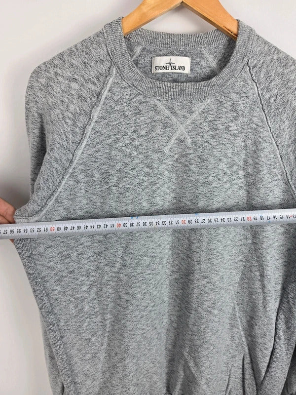 Stone Island Grey Marl Lightweight Knit Jumper Sweater Large SS18