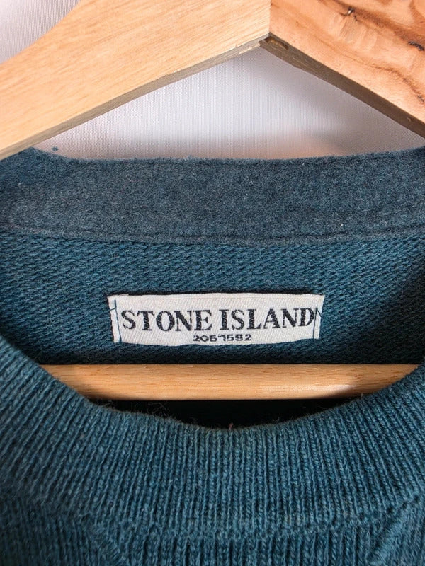 Vintage Stone Island AW10 Wool Blend Jumper Teal Blue Green Size L