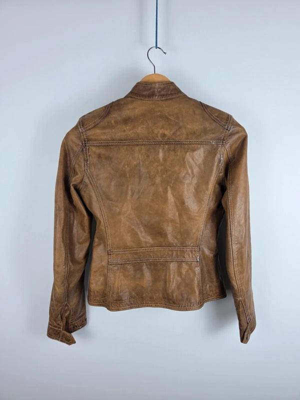 Belstaff Naima Brown Leather Jacket – Size IT 40