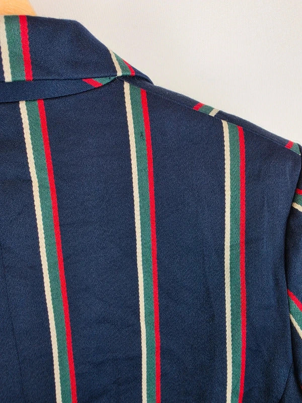 Polo Ralph Lauren Regatta Stripe Crest Wool Blend Blazer - Size 8