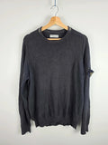 Stone Island Vintage Navy Fine Knit Crew Neck Jumper – Size XL