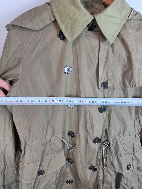 Burberry London Lightweight Fishtail Parka Coat Nova Check - UK 8