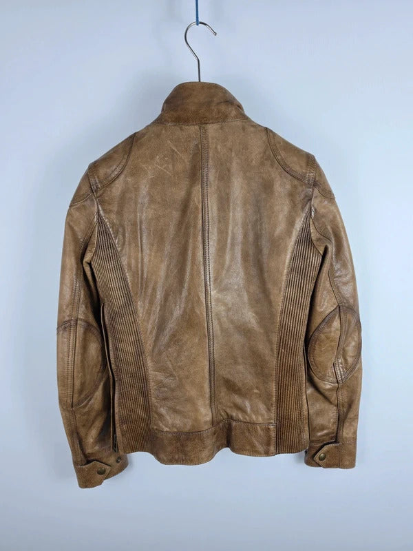 Belstaff Gangster 1969 Waxed Leather Jacket – UK 4 / IT 36