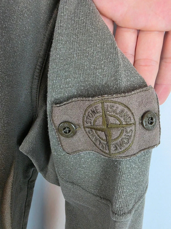 Stone Island SS18 Ghost Piece Crewneck Sweatshirt Olive Khaki Green M