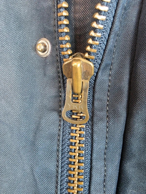 Vintage Burberry London Coated Cotton Bodywarmer Gilet Vest Navy Blue - Size 56 / XL