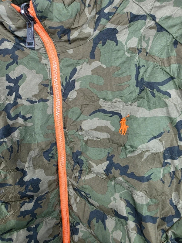 Polo Ralph Lauren Reversible Puffer Jacket – Camo / Olive – Size S