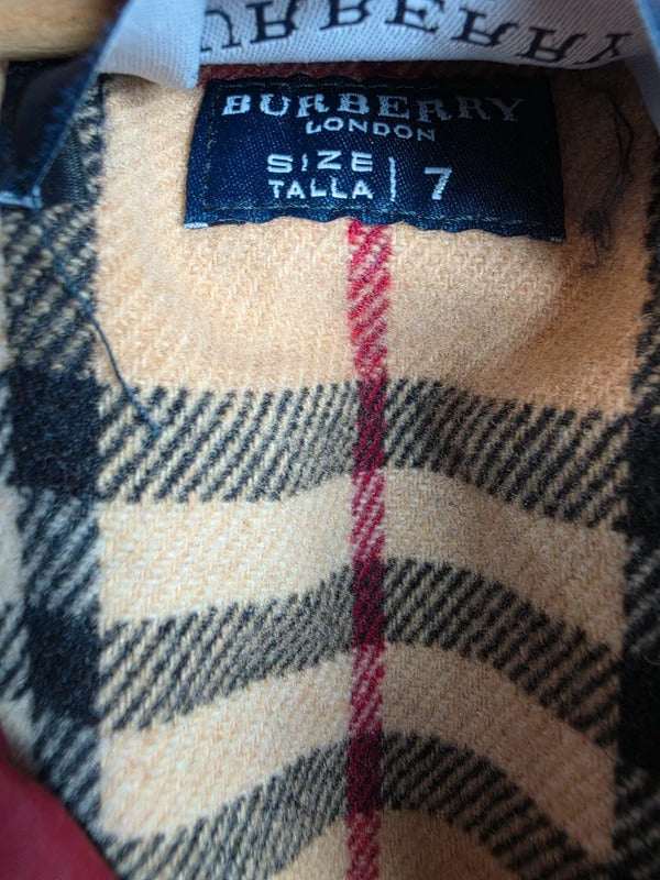 Vintage Burberry London Nova Check Lined Field Jacket Red Size XL
