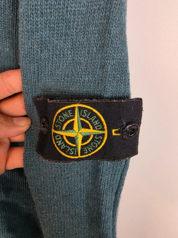 Vintage Stone Island AW10 Wool Blend Jumper Teal Blue Green Size L