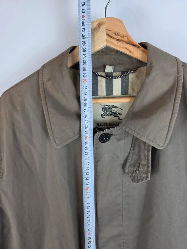 Burberry London Trench Coat Beige Khaki Men Size 52 - Large