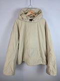 Represent Oversized Padded Nylon Anorak Hoodie Jacket Cream Beige L