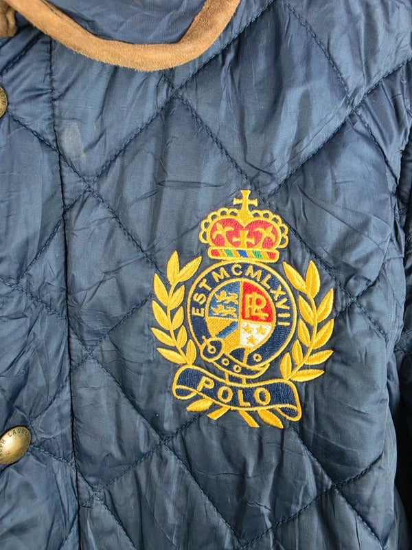 Polo Ralph Lauren Crest Quilted Jacket, Navy – Size L