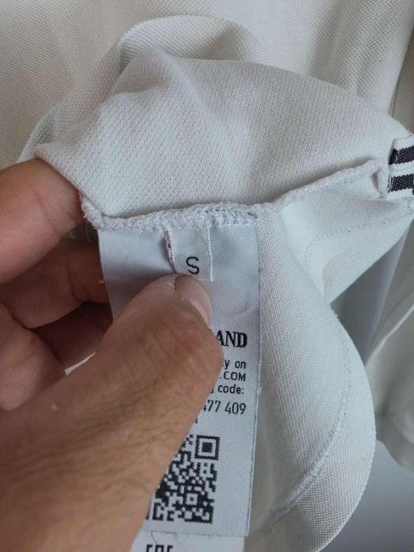 Stone Island Long Sleeve Polo Shirt Off White - Size S ART 66152CC15