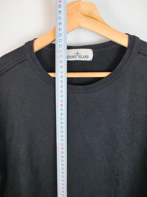 Stone Island Garment Dyed Black Jumper Sweatshirt - Mens XL