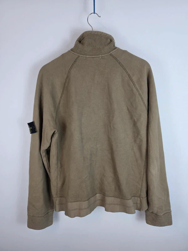 Stone Island SS2007 Heavy Cotton Fleece Jacket Olive Green Size M