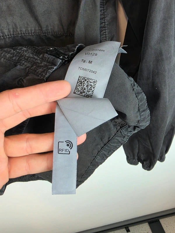 Stone Island Cotton Overshirt Jacket Dark Grey Charcoal - Medium