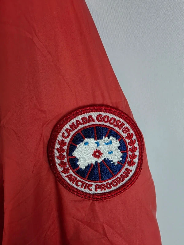 Canada Goose Women's Down Bomber Jacket Red Size M Hooded