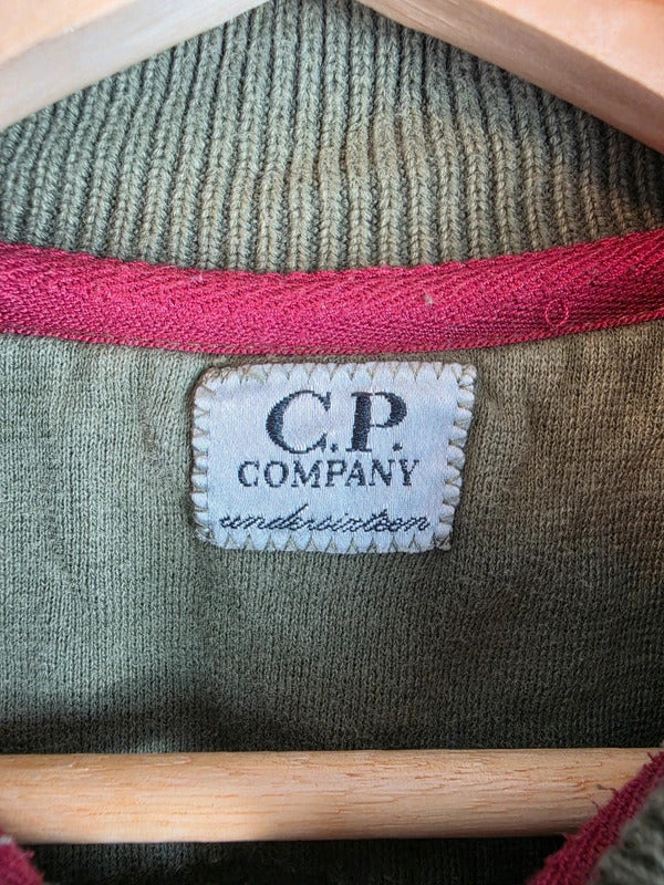 Vintage C.P. Company Heavy Cotton Full Zip Sweatshirt Green - Size 12 Yrs