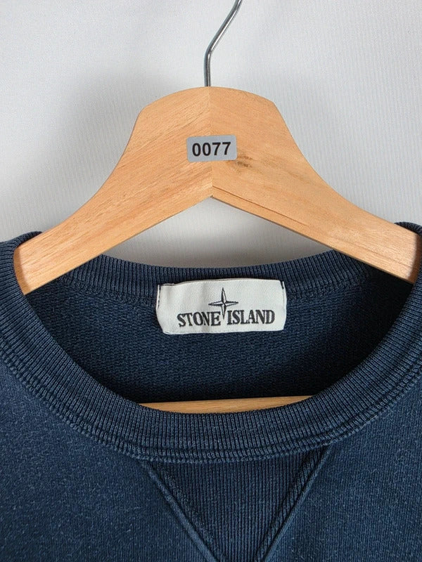 Stone Island Garment Dyed Navy Crewneck Sweatshirt Medium SS18