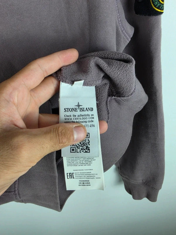 Stone Island Dusty Mauve Crew Neck Sweatshirt – Size S