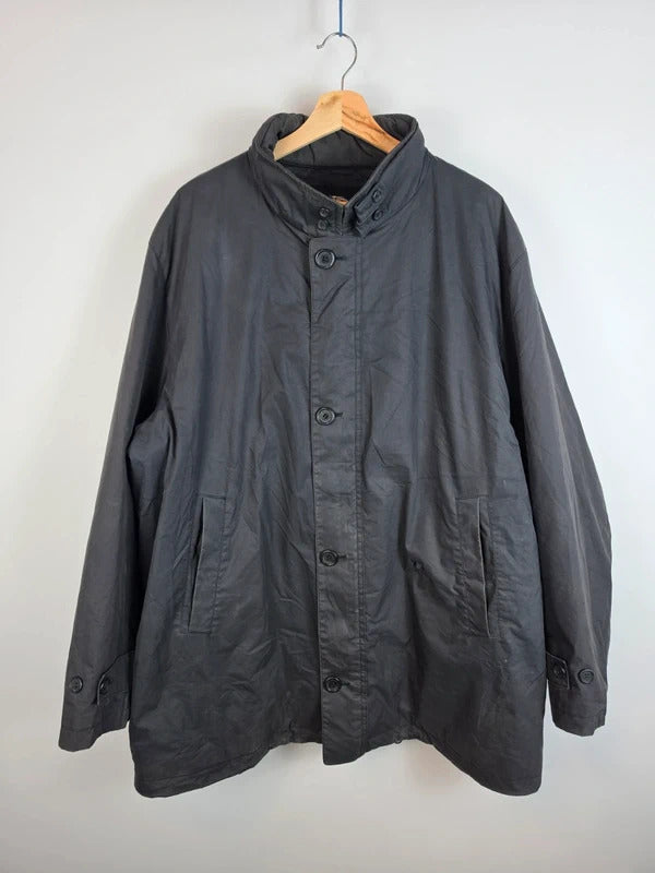 Vintage Burberry Nova Check Lined Field Jacket Coat Dark Grey / Black - Size 5 (XL)