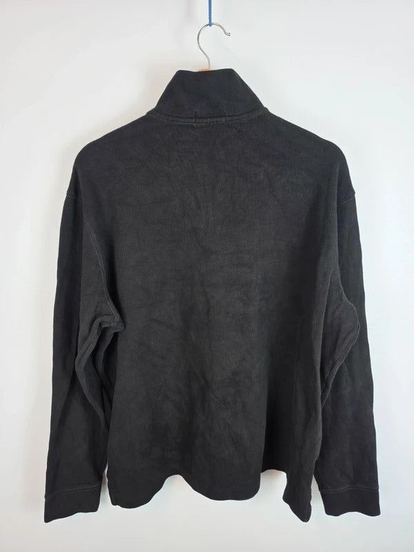 Polo Ralph Lauren 1/4 Zip Sweatshirt Black Purple Pony Size L