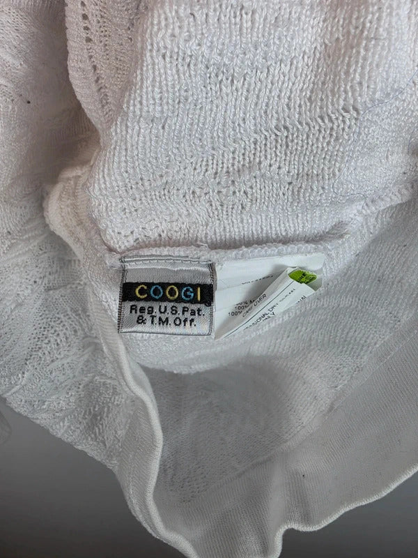 Vintage Coogi Australia Textured 3D Knit Jumper White - Size S