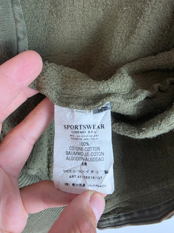 Vintage C.P. Company Heavy Cotton Full Zip Sweatshirt Green - Size 12 Yrs