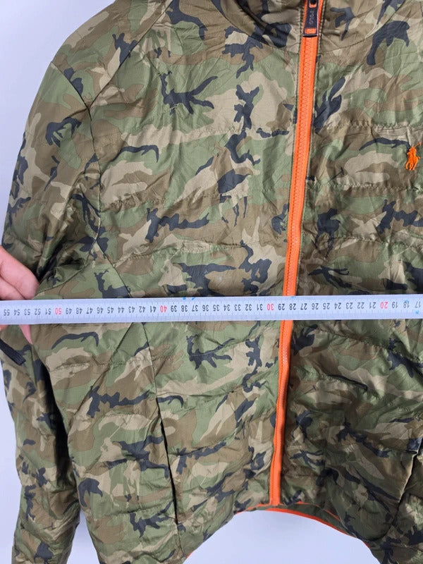 Polo Ralph Lauren Reversible Puffer Jacket – Camo / Olive – Size S