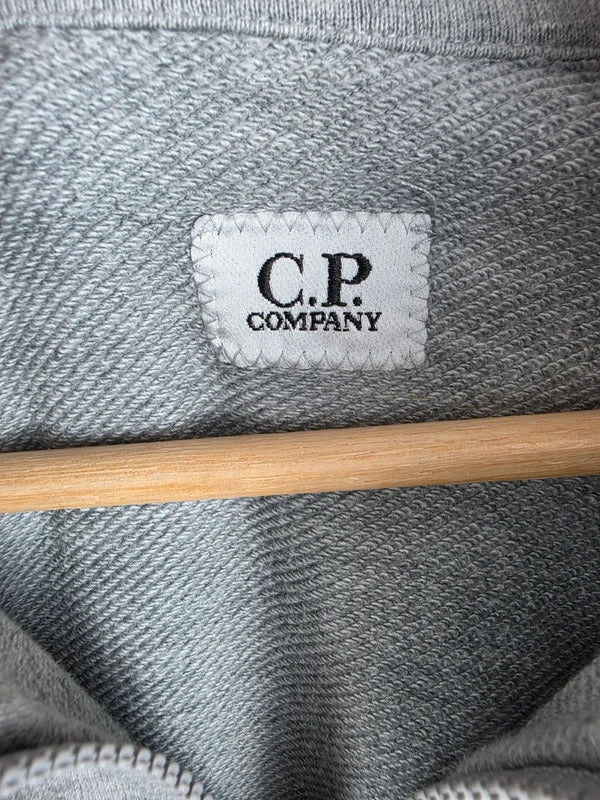 C.P. Company Grey Half-Zip Lens Sleeve Jumper – Size M