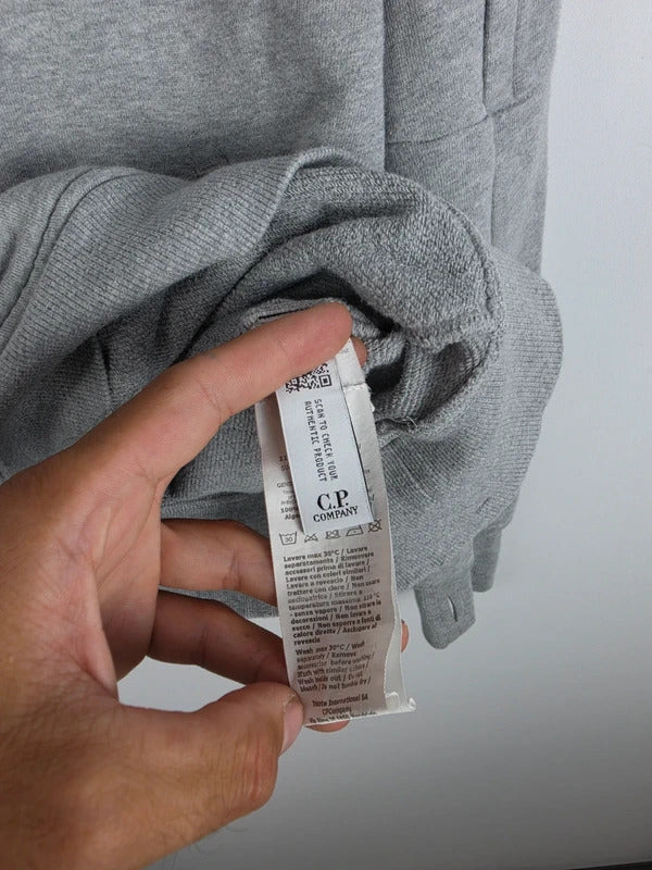 C.P. Company Grey Quarter-Zip Sweatshirt – Size M