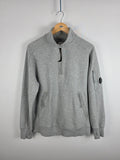 C.P. Company Grey Quarter-Zip Sweatshirt – Size M