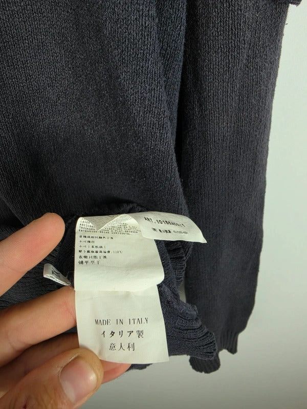 Stone Island Vintage Navy Fine Knit Crew Neck Jumper – Size XL