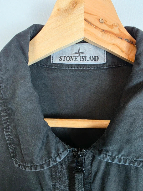 Stone Island Cotton Overshirt Jacket Dark Grey Charcoal - Medium
