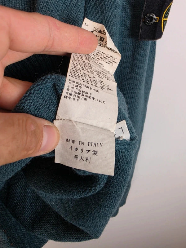 Vintage Stone Island AW10 Wool Blend Jumper Teal Blue Green Size L