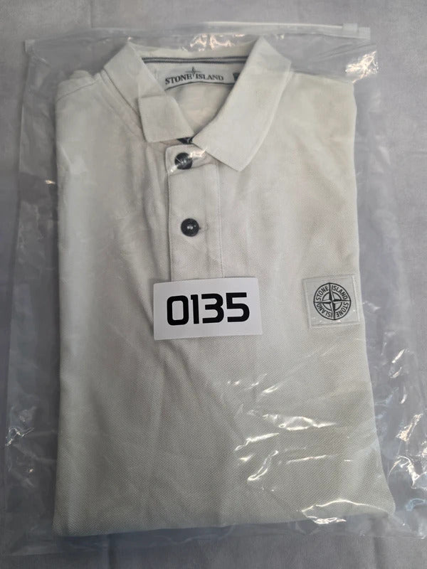Stone Island Long Sleeve Polo Shirt Off White - Size S ART 66152CC15