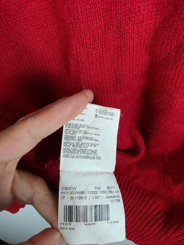 Burberry London Red Wool Crewneck Jumper – Size 6