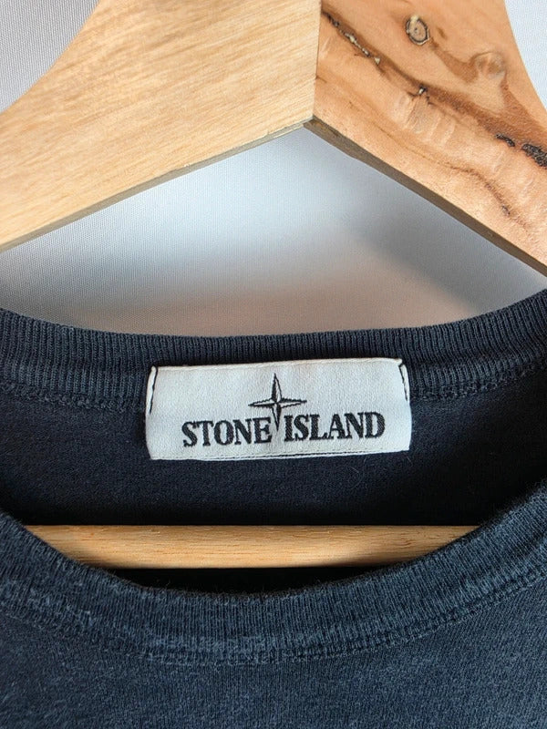 Stone Island Badge Crewneck Long Sleeve Black S Art 751564450
