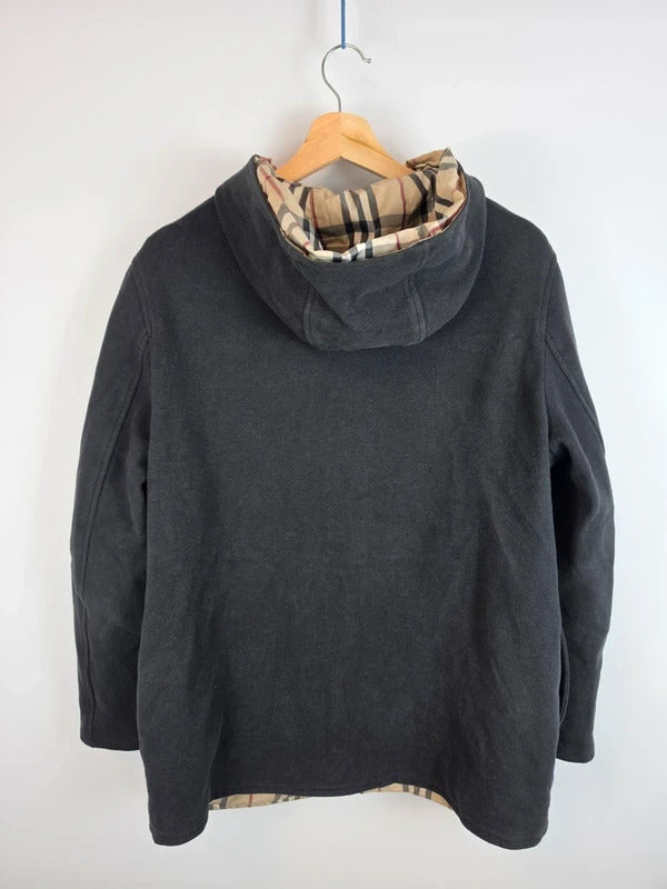Burberry Reversible Hooded Jacket Nova Check Black Size 46 Medium