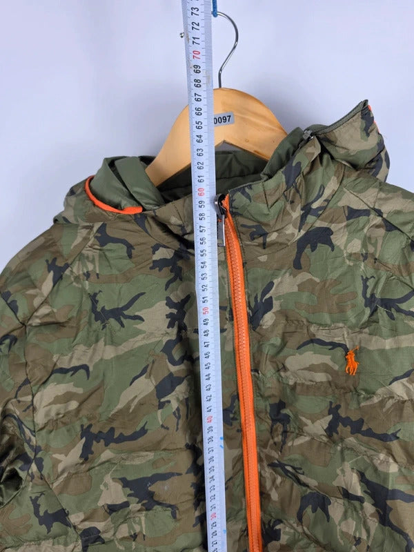 Polo Ralph Lauren Reversible Puffer Jacket – Camo / Olive – Size S