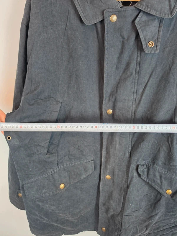 Vintage Yves Saint Laurent Pour Homme Quilted Field Jacket Navy - Size XL