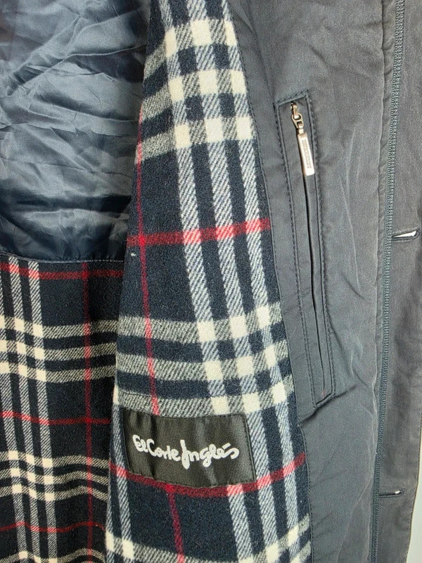 Vintage Burberry Nova Check Lined Field Jacket Coat Dark Grey / Black - Size 5 (XL)